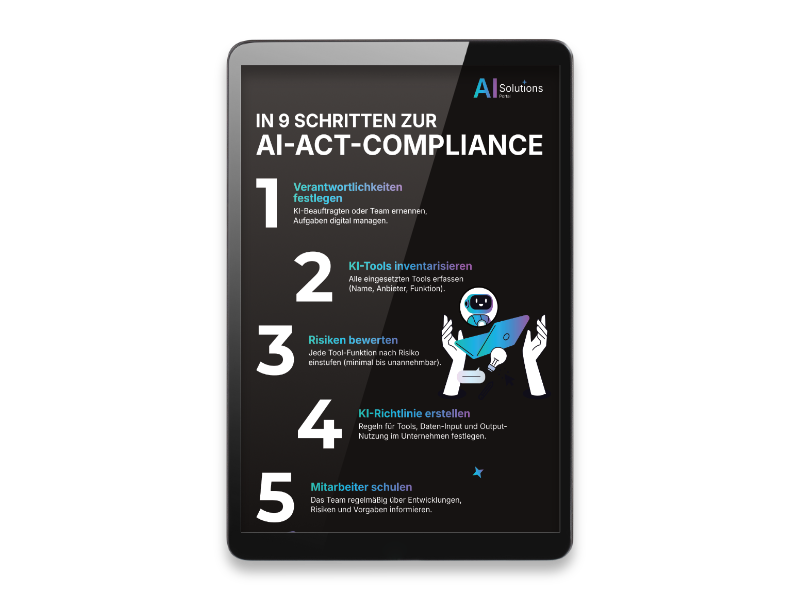 Ausschnitt einer Infografik zum Thema EU AI Act Compliance
